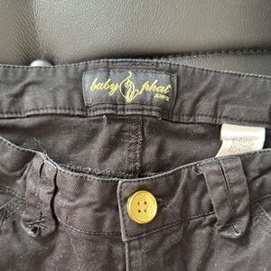 Baby Phat Black Jeans with Gold Button